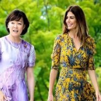 Juliana Awada marcó tendencia en Japón con un look primaveral