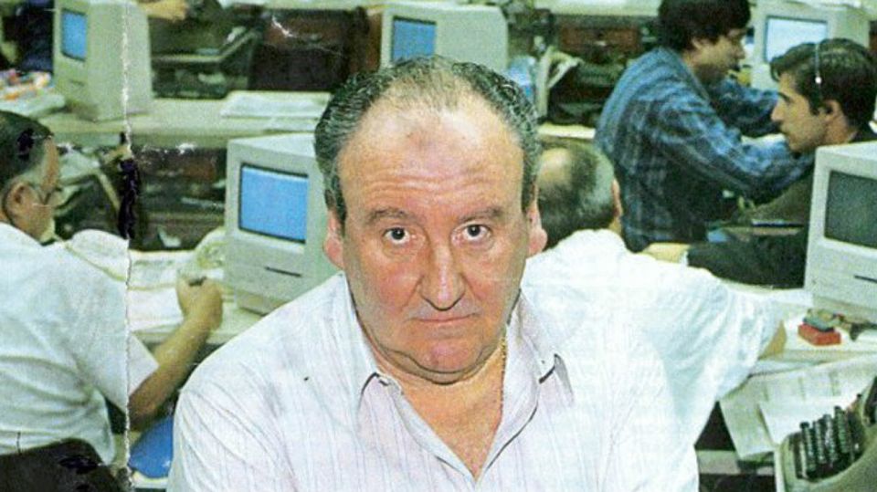 Héctor Ricardo García en una foto de archivo en la redacción de Crónica, su lugar en el mundo.