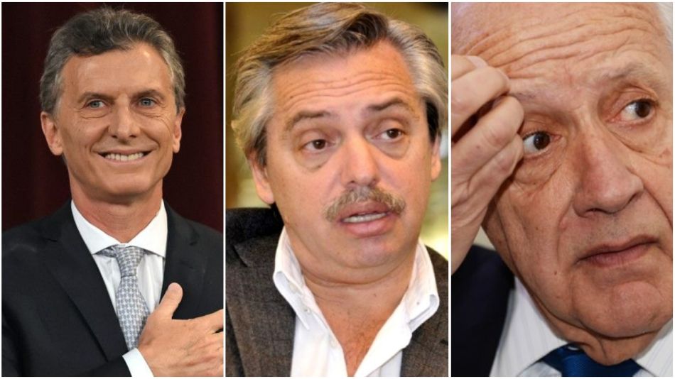 Mauricio Macri, Alberto Fernández y Roberto Lavagna.