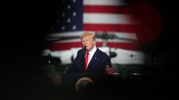 U.S. President Donald Trump Delivers Remarks At Osan Air Base