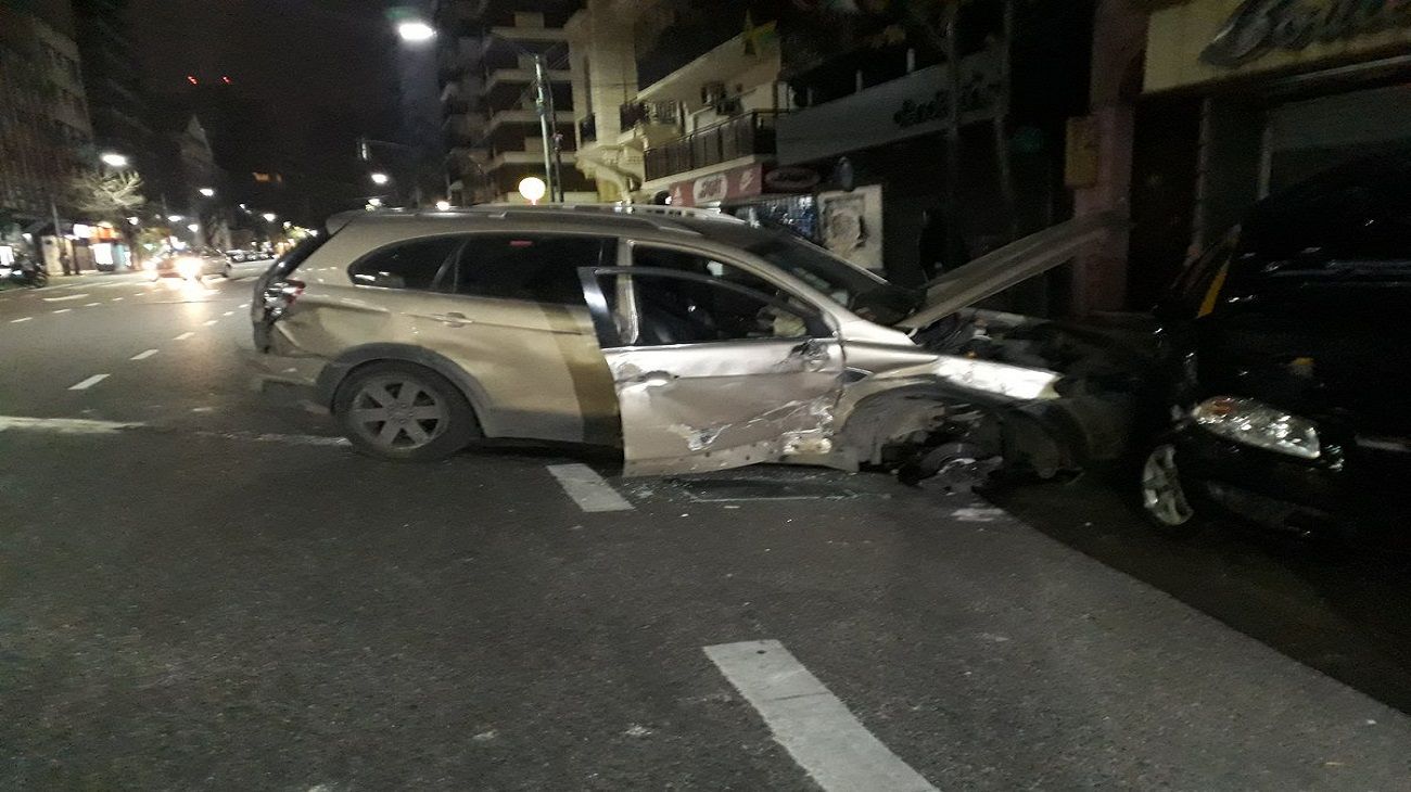 Choque múltiple en Av. Corrientes y Medrano.