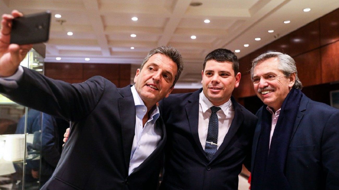 Sergio Massa y Alberto Fernández en reunión con el Frente Renovador.