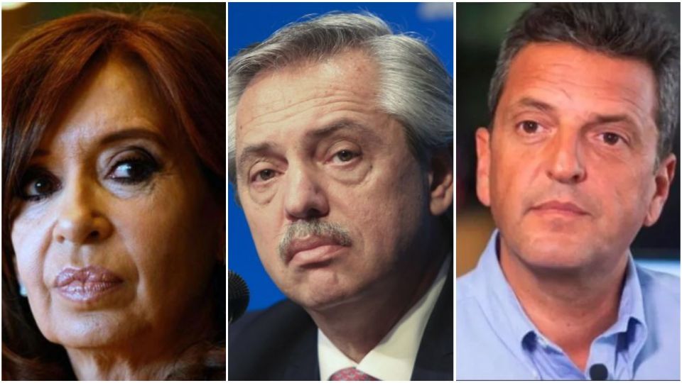 Cristina Fernández de Kirchner, Alberto Fernández y Sergio Massa.