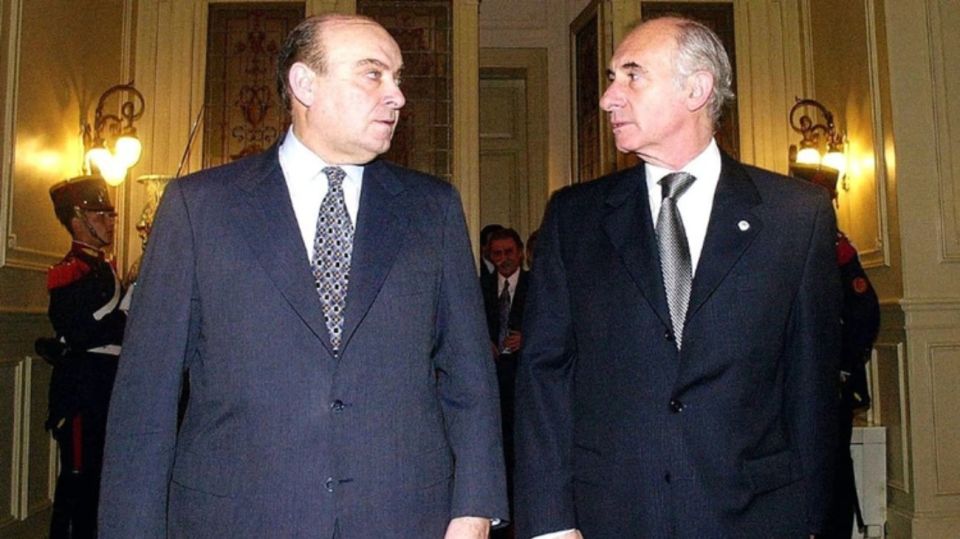 Domingo Felipe Cavallo y Fernando de la Rua.