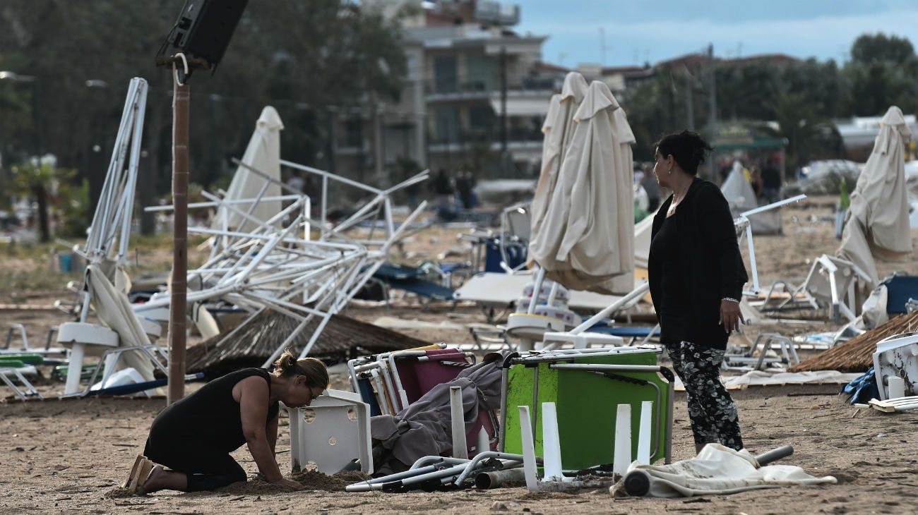 La región de Calcídica fue declarada en estado de emergencia tras el temporal.