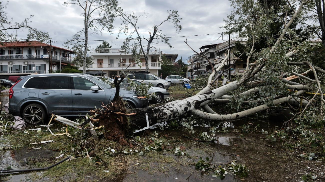 La región de Calcídica fue declarada en estado de emergencia tras el temporal.