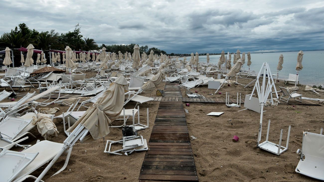 La región de Calcídica fue declarada en estado de emergencia tras el temporal.