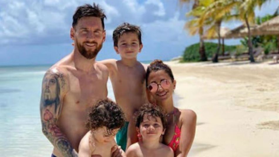 La tierna foto familiar de Leo Messi en el Caribe 