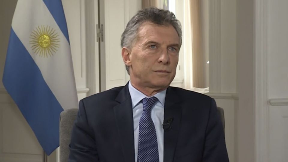 Mauricio Macri, durante la entrevista con CNN