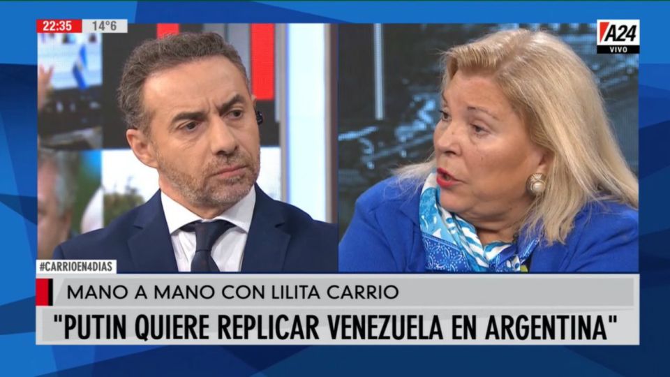Elisa Carrió con Luis Majul