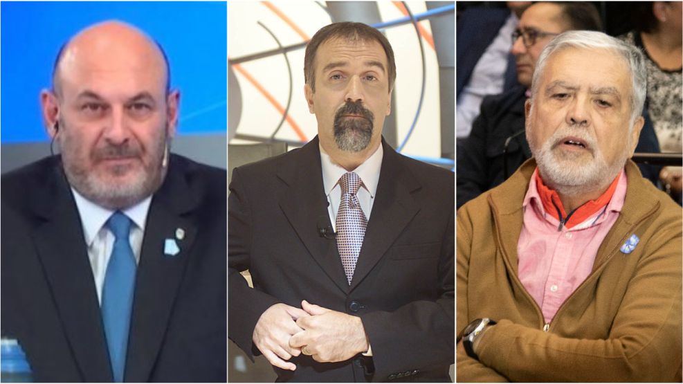 Candidatos. Santiago Cuneo, Claudio Morgado y Julio De Vido.