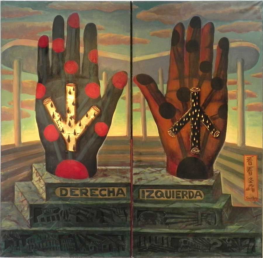 Cadáveres exquisitos. Juan, Eva, Ernesto, América. Muestra colectiva en ArtexArte - Fundación Alfonso y Luz Castillo.