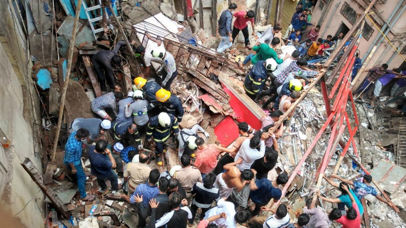 El incidente tuvo lugar el 16 de julio por la tarde en el barrio Dongri, en una zona azotada por fuertes lluvias a lo largo de las últimas semanas. 