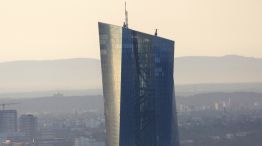 La sede del Banco Central Europeo (BCE) en Frankfurt, Alemania.