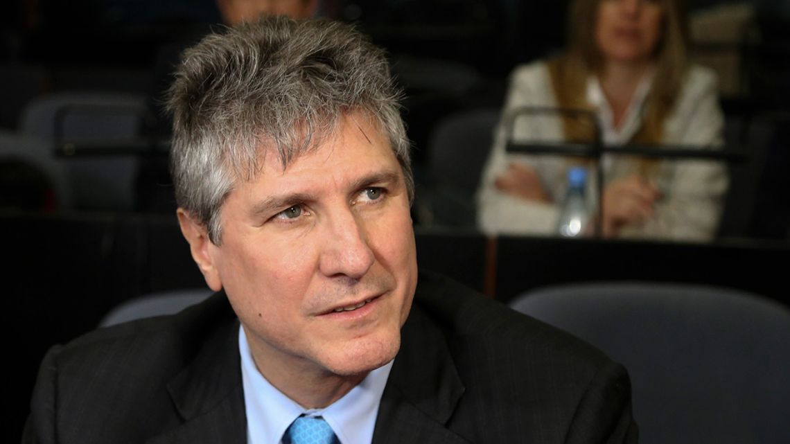 Former vice-president Amado Boudou, pictured in court in 2018.