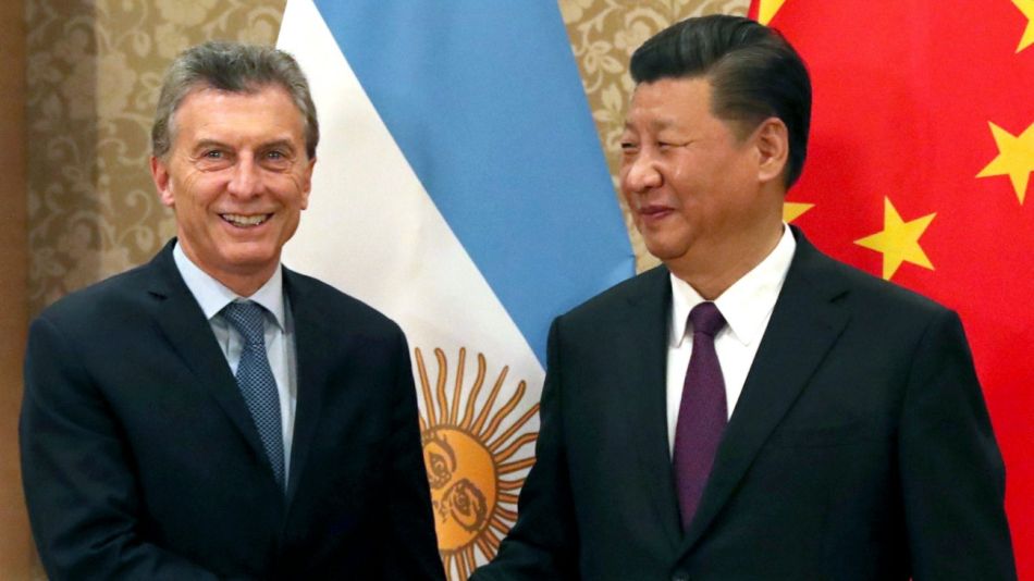 El presidente Mauricio Macri, junto a su par chino, Xi Jinping.