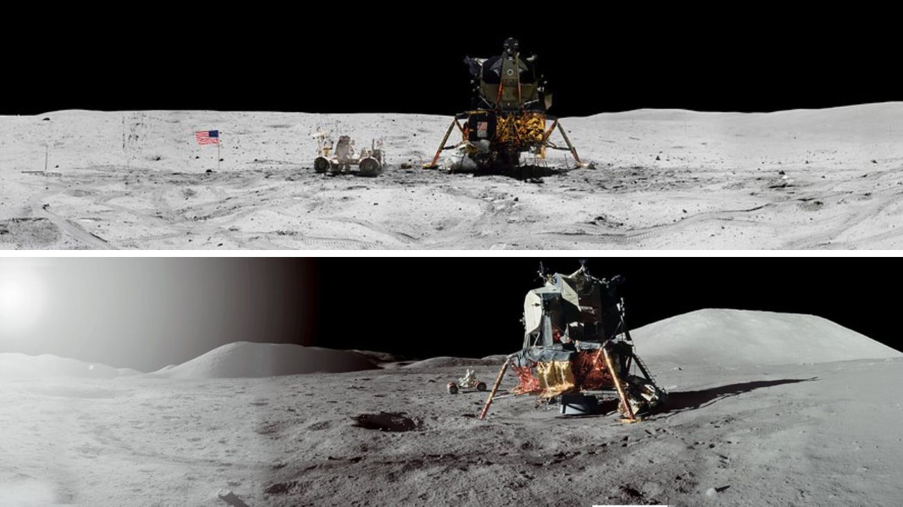 Las imágenes individuales tomadas por los astronautas del Apolo fueron recopiladas por el especialista en imágenes de la NASA Warren Harold en Johnson, y la precisión de la perspectiva única que representan fue verificada por el astronauta del Apolo 17 Harrison "Jack" Schmitt, el único geólogo que pisó la Luna.