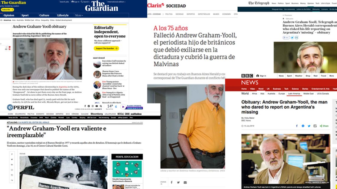 The media mourns the death of the great Graham-Yooll.