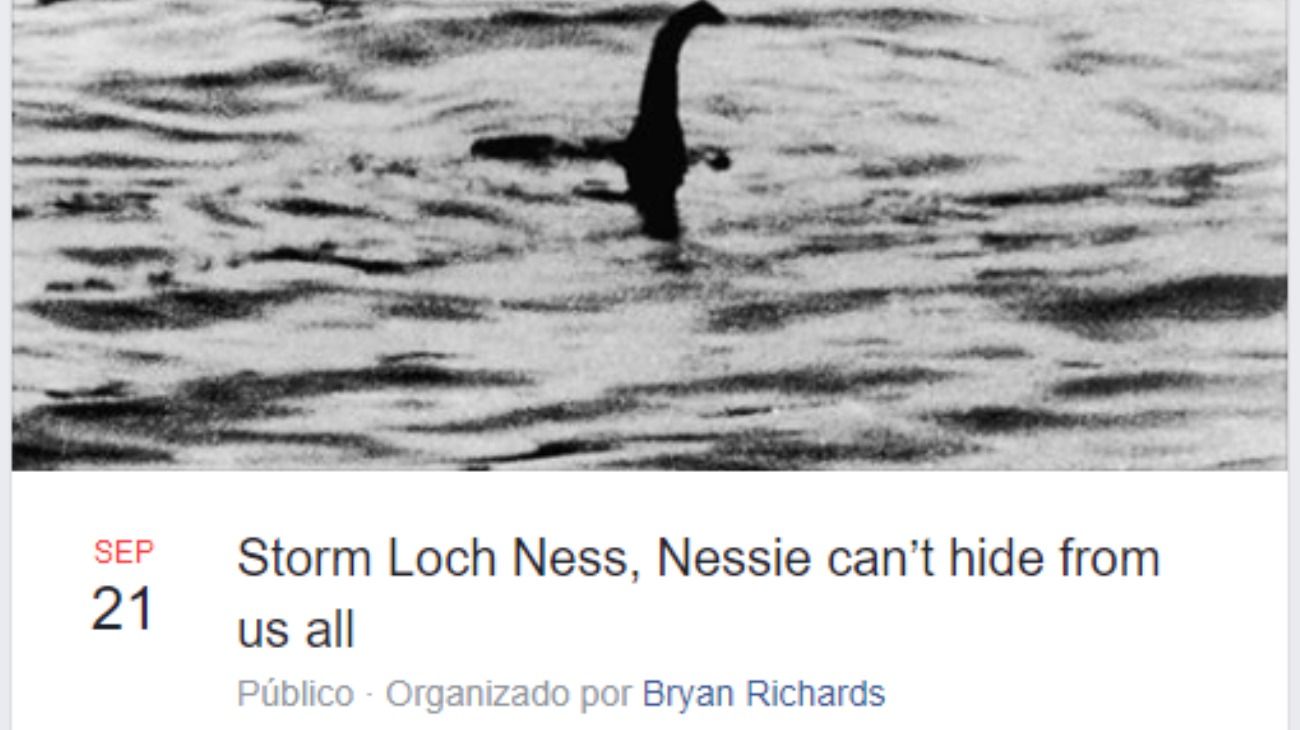 El evento para ir a 'conocer' a Nessie cuenta con más de 60.000 interesados. 