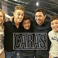 El "Muñeco" Gallardo junto a su familia