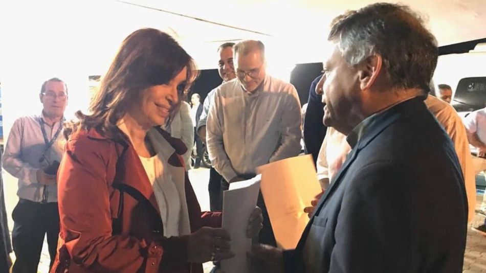 Cristina Kirchner y Domingo Peppo.