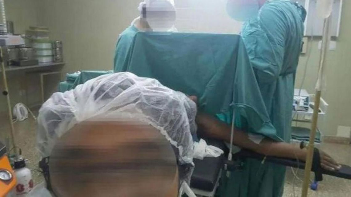 One of the photos with nude patients shared by the anesthesiologist on WhatsApp.