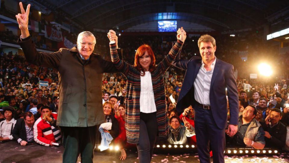 Cristina Fernández homenajeó a Eva Perón junto a José Luis Gioja y Sergio Uñac.