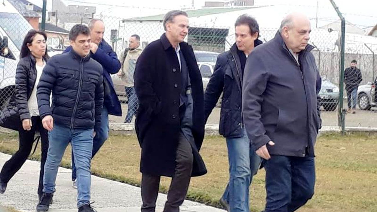 Primeras actividades de Miguel Angel Pichetto y Rogelio Frigerio en Río Gallegos.