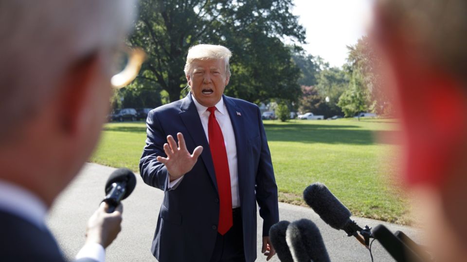President Trump Departs White House For Virginia