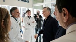 Macri visitó el el Hospital Materno Infantil de San Isidro.