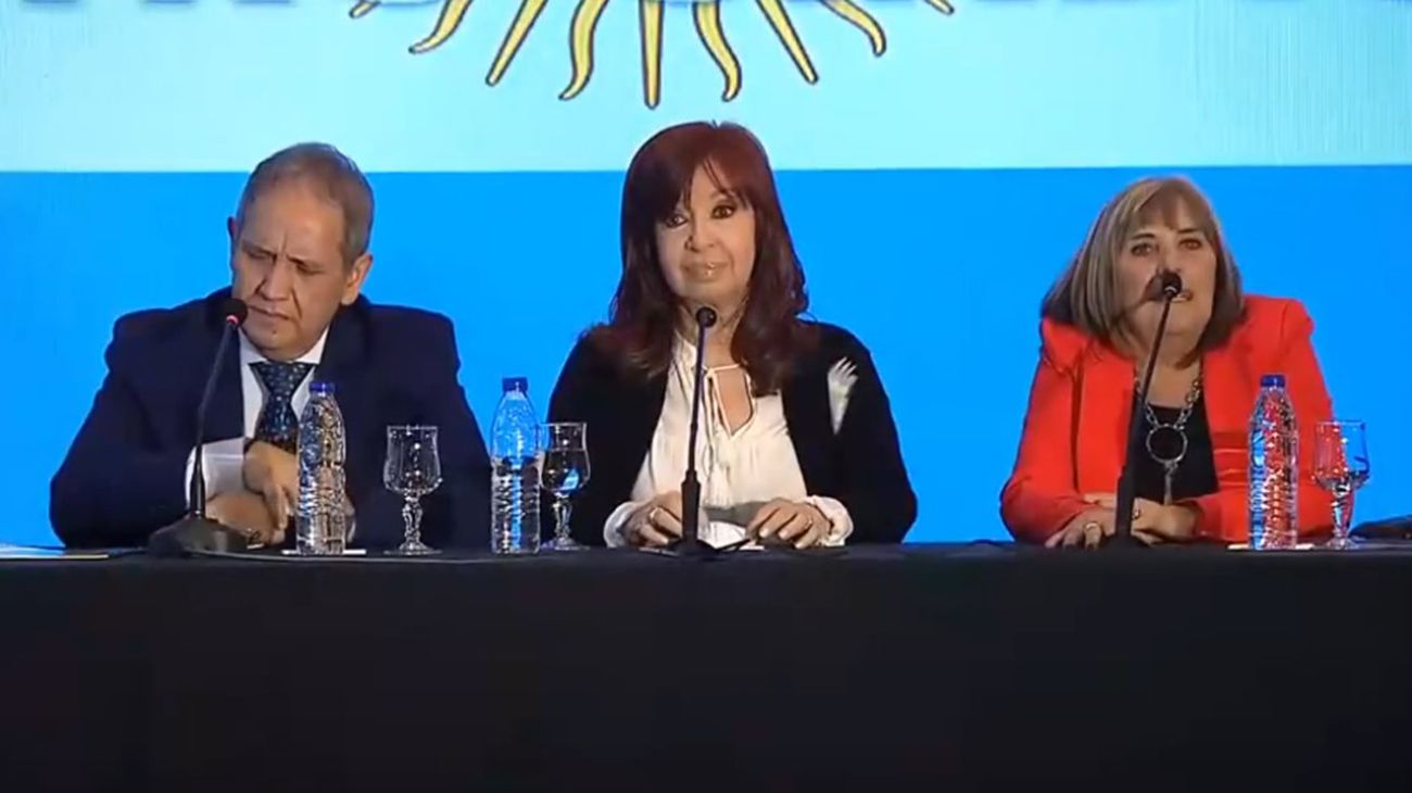 Cfk en el Encuentro Nacional de trabajadoras bancarias.