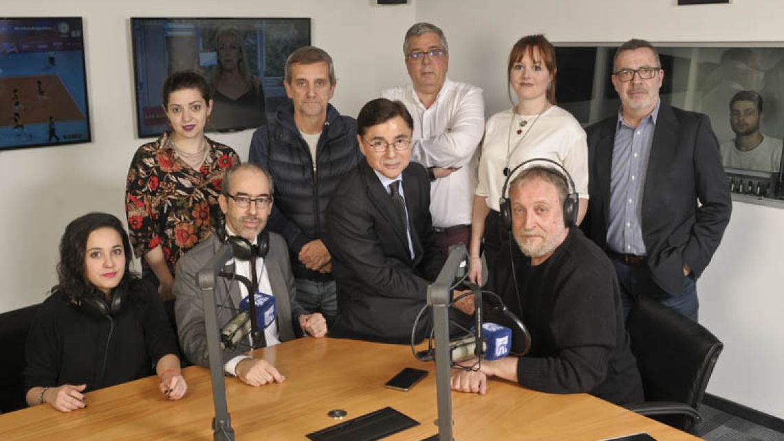 Parte del equipo periodístico de PERFIL: Yaye Amorín, Pita Fortín, Gustavo González, Ursula Ures, Guillermo Falcón, Jorge Fontevecchia, Javier Manes, Claudio Gurmindo y Edi Zunino | Foto:Juan Ferrari