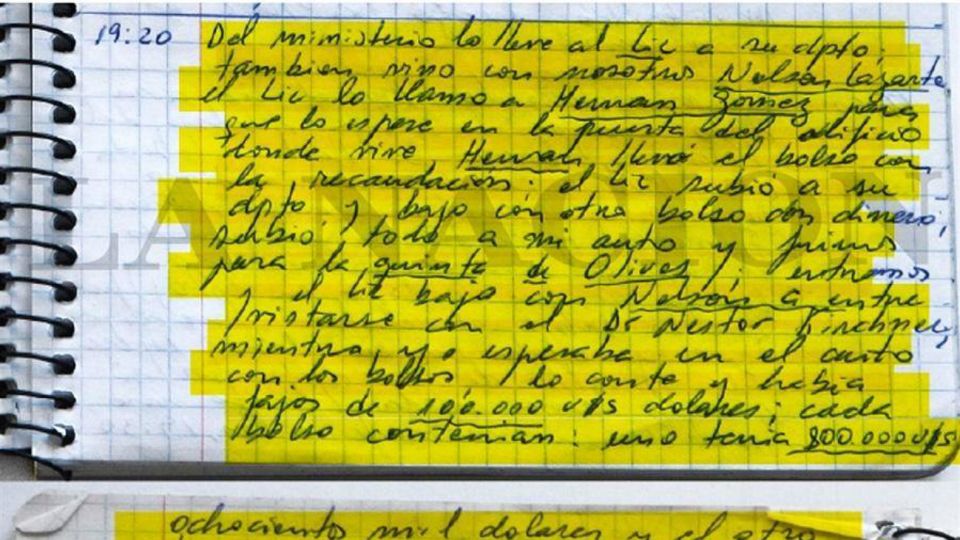 Uno de los ejemplares de los cuadernos del Chofer Centeno.