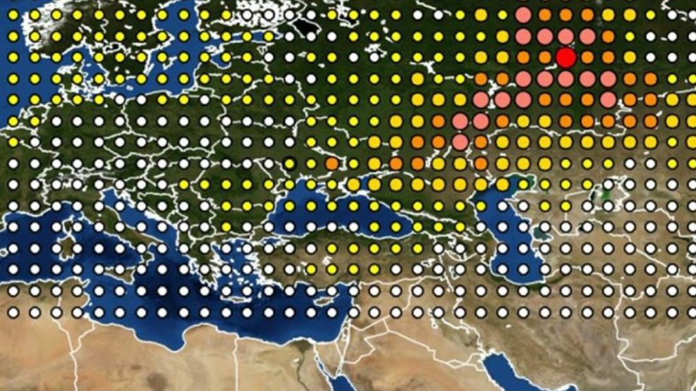 nube radiactiva rusia europa 