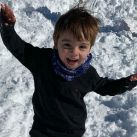 El hijo del Chato Prada y Lourdes Sánchez conoció la nieve por primera vez