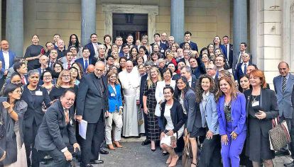 Reunión. Francisco, reunido en Roma con representantes del Poder Judicial del continente, entre ellos Eugenio Zaffaroni.