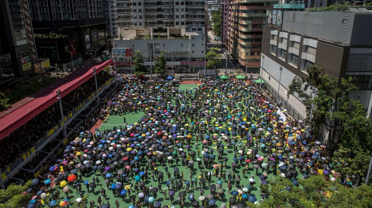 Se trata del primer paro general de Hong Kong en cinco décadas.