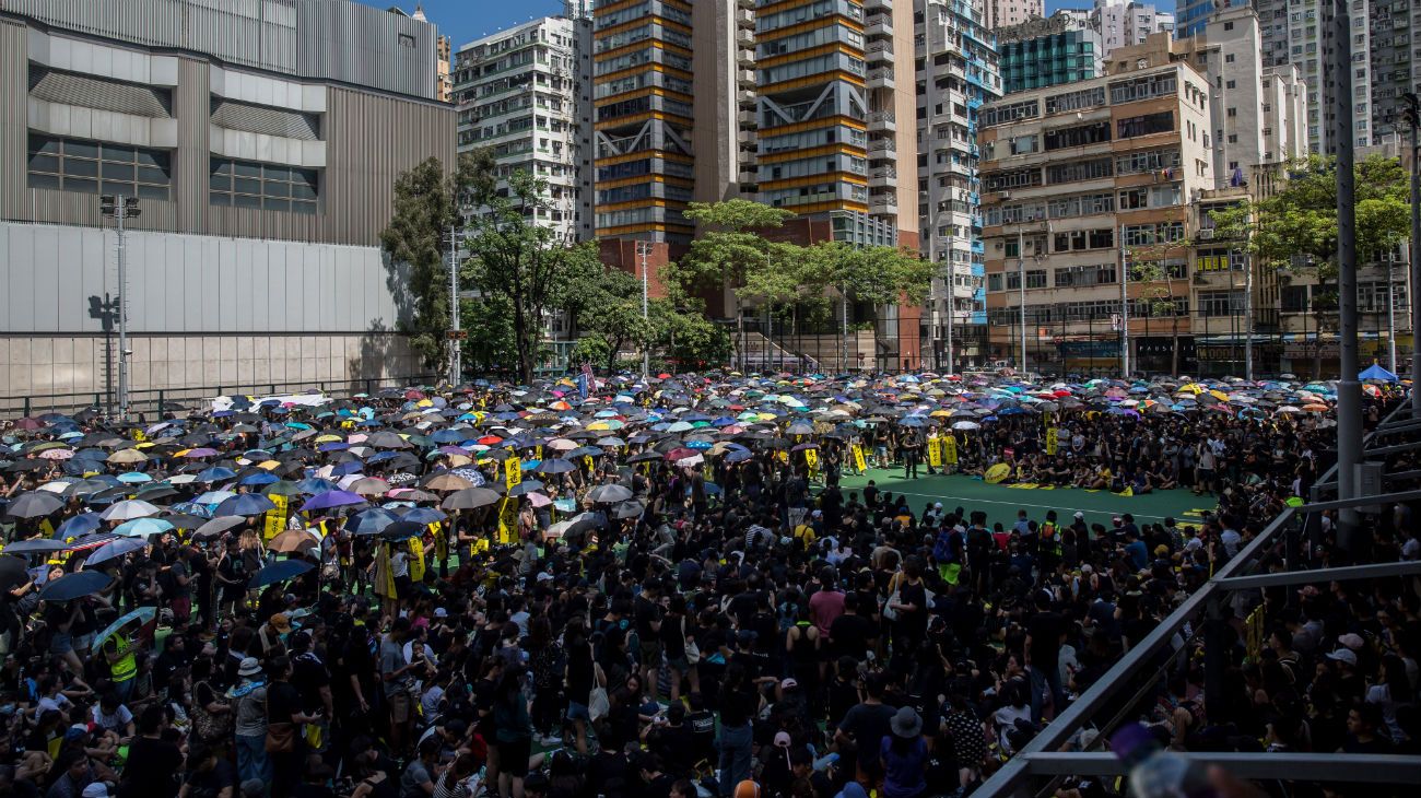 Se trata del primer paro general de Hong Kong en cinco décadas.