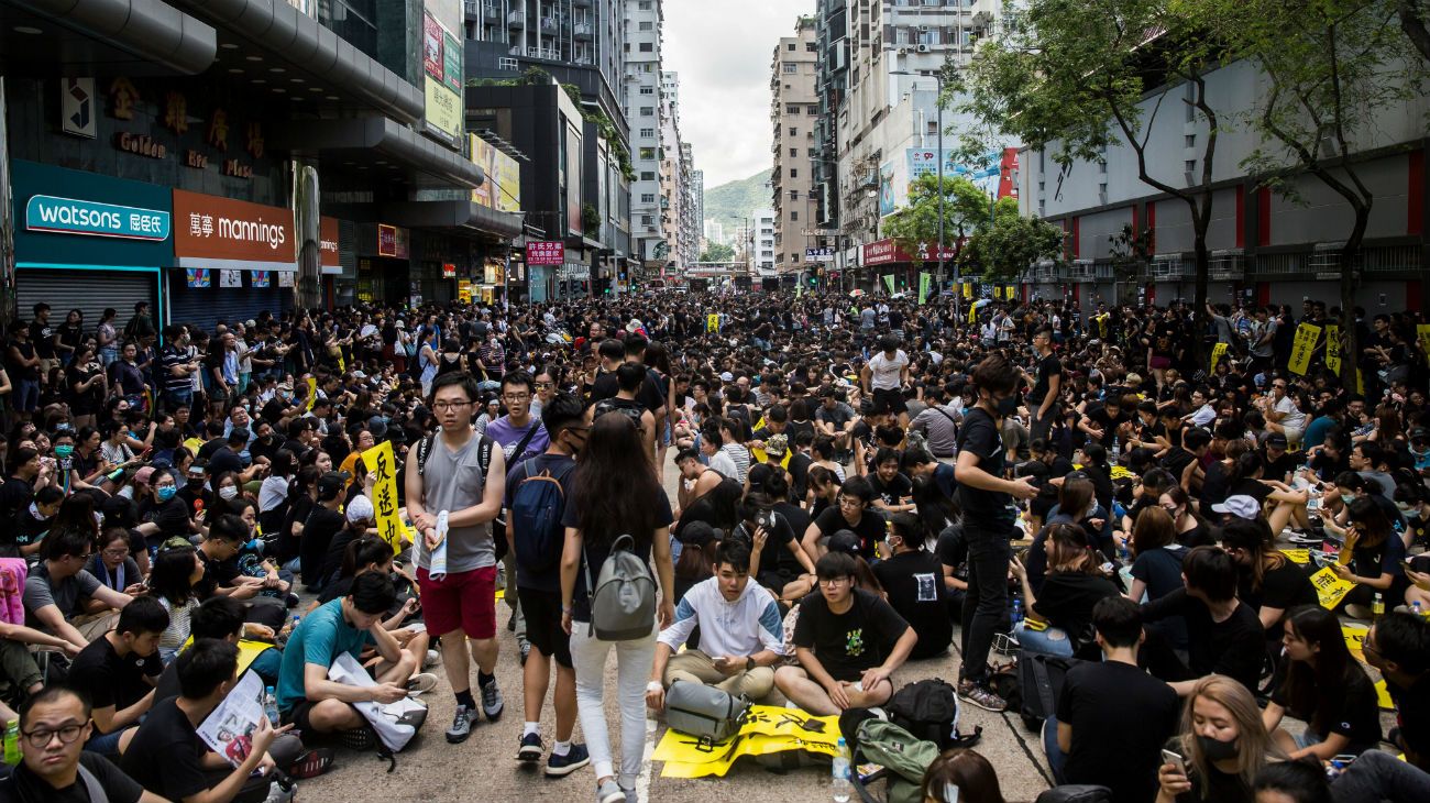 Se trata del primer paro general de Hong Kong en cinco décadas.