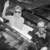 Marilyn Monroe a bordo de su Ford Thunderbird 1955.