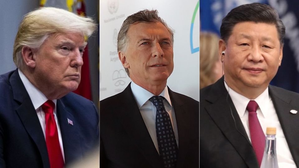 Donald Trump, Mauricio Macri y Xi Jinping.