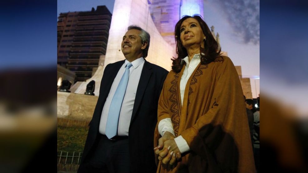 Alberto Fernández y Cristina Kirchner en Rosario