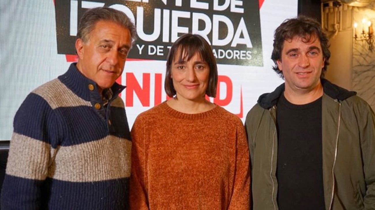 Néstor Pitrolla, Romina del Pla y Gabriel Solano, candidatos del FIT