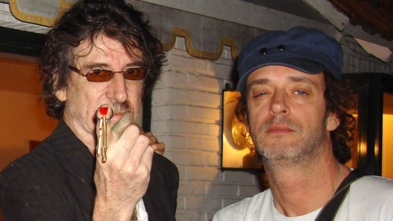 Charly García junto a Gustavo Cerati.