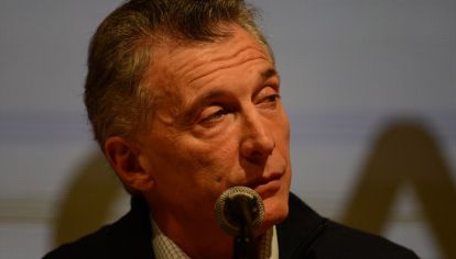 El rostro preocupado del presidente Mauricio Macri en el momento de enfrentar a la prensa.