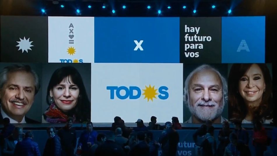 El centro de campaña del Frente de Todos.