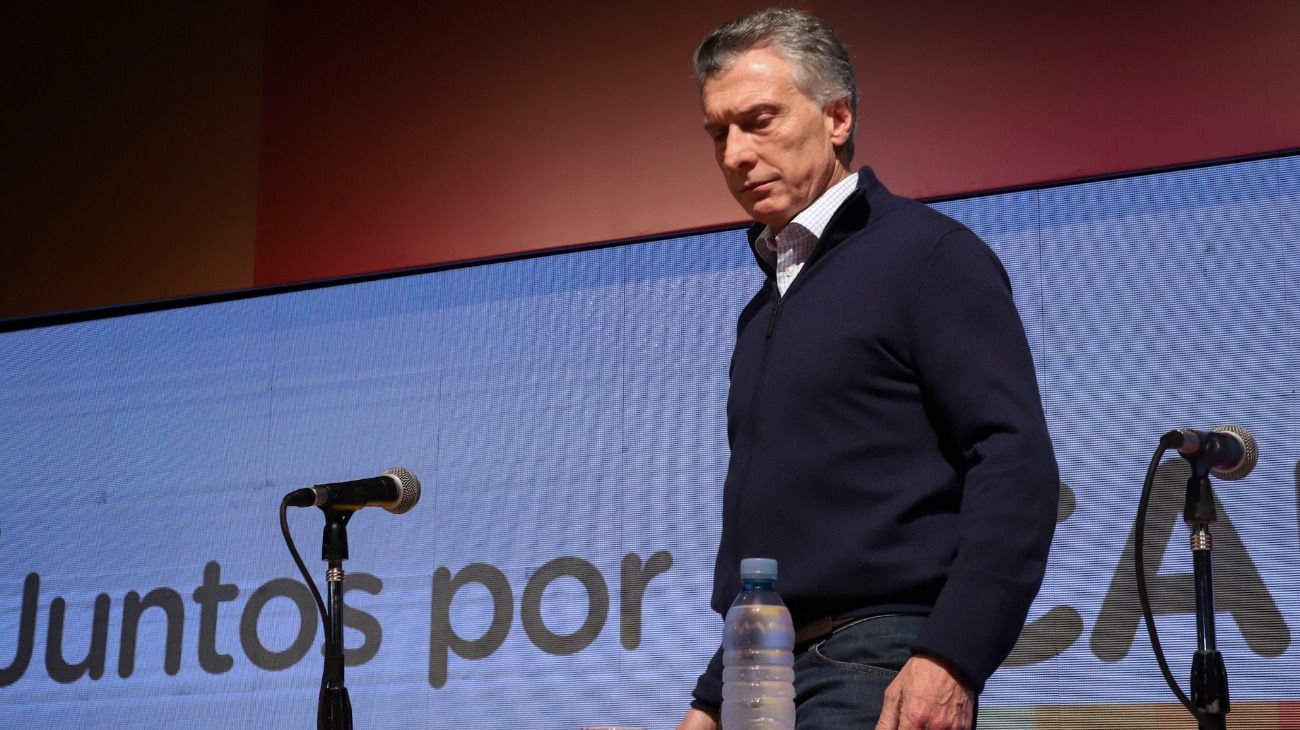 El presidente Mauricio Macri tras el resultado de las PASO del domingo 11 de agosto.