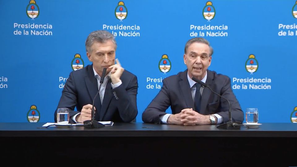 Macri y Pichetto.