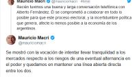 Mauricio Macri confirmó en Twitter su charla con Alberto Fernández. 20190814