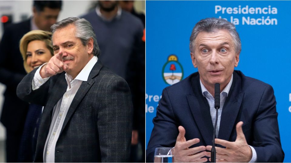 Alberto Fernández y Mauricio Macri.